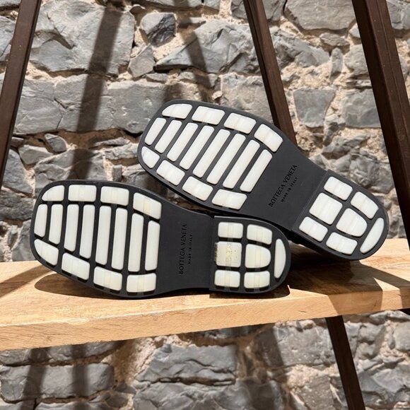 Bottega Veneta Black Supple Lambskin Intrecciato Weave Ben Ankle Boots - Picture 6 of 13